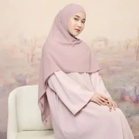 Lozy Hijab - Syifa Khimar Bandana Lozy x Syifa Kamila (Khiban Syari Bahan Voal) Pink Blush