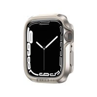 軍盾防撞 抗衝擊 Apple Watch Series 9/8/7 (45mm) 鋁合金雙料邊框保護殼(星光銀)