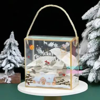 Box Hampers Natal Mika Unik Kotak Souvenir Christmas 2025 Gift Cookies Packaging Transparan Christma