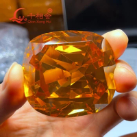 1114ct 49.5*53.6mm yellow color cushion shape The Golden Jubilee dia mond cubic zirconia loose stone cz stone