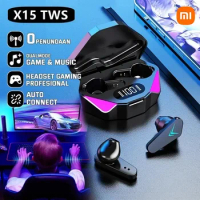 Xiaomi X15 TWS Wireless Bluetooth Headset LED Display Gamer Earbuds With Mic Mijia Headphone Noise Cancelling Bluetooth Earphone