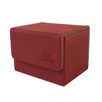 100+ AEGIS GUARDIAN Side-Loading Card Case Deck Box Mtg Yugioh TCG Binders: Red