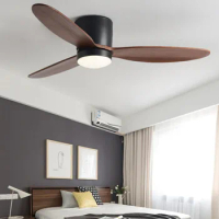 Modern Wood Ceiling Fans With Lights 36 42 52 Inch Nordic Home Fan Lamp Retro Ceiling Fan Remote Control Bedroom Ventilador Fan