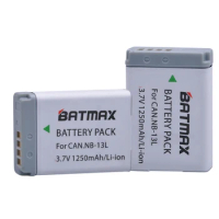Batmax 2pcs NB-13L NB 13L NB13L battery for Canon PowerShot G5X,G5 Mark ii, G7X, G9X ,G7 X Mark II ,G7 X Mark III ,G9 X,SX620