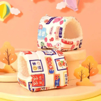 Lembut Tebal Rumah Kapas Hamster Kapas Plush Khemah Babi Guinea Haiwan Kecil Tempat Persembunyian Fe
