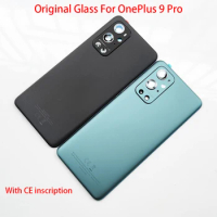 100% Original Glass For OnePlus 9 Pro Battery Cover OnePlus 9Pro Replacement Rear Housing Door With Adhesive + Camera Lens