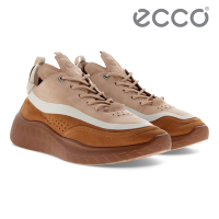 ECCO THERAP W Sneaker 悅動經典輕量運動休閒鞋  女鞋 南瓜棕/托斯卡納粉