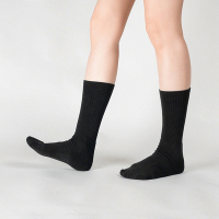 【WARX除臭襪】經典素色高筒襪-黑