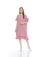 Kelambi Kece - Daster Midi Dress Lexia AirFlow Polos Pendek