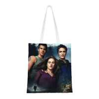 Fashion Print The Twilight Saga Tote Shopping Bag Recycling Canvas Shoulder Shopper Vampire Film Fantasy Handbag