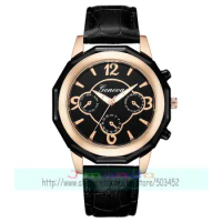 100pcs/lot geneva 616 fashion geneva leather watch wrap quartz casual mens watch hot selling lady pu leather alloy wrist watches