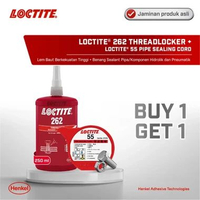 Henkel LOCTITE 262 Threadlocker Lem Baut 250 ml Buy 1 Loctite 262 250ml Get 1 Loctite 55 50M