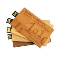 Bamboo &amp; Walnut Wood Card Model Pendrive Usb Flash Drive Memory Stick Usb 2.0 4GB 8GB 16G 32GB 64GB Photography Gift