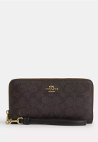 COACH Long Zip Around Wallet In Signature Canvas