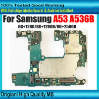 100% Work For Samsung Galaxy A53 A536B Motherboard 128GB Unlocked Full Tested SM-A536B Logic Board With Android System