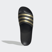 【ADIDAS】愛迪達 ADILETTE AQUA 休閒 拖鞋 基本款 黑金 男女鞋 -EG1758