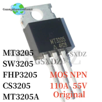 Original 10 piezas/CS3205 FHP3205 SW3205 IRF3205 MT3205 MT3205A CS3205B8 TO-220 110A 55V MOS NPN