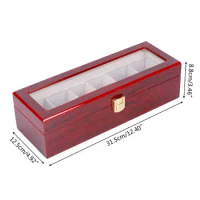 6 Slots Luxury Display Watch Boxes Handmade Watch Storage Boxes Case