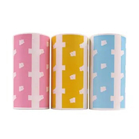 3 Roll thermal printer Paper Cute Bear Self-adhesive Labels Sticker photo Thermal Printing Paper for Peripage