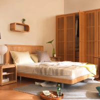 【有情門】STRAUSS 林雙人床組 5x6.2呎(製作期2~3週/實木/MIT/床框/床架/床頭板)