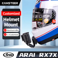 Arai RX7X Aluminium Customized Motorcycle Helmet Chin Mount for GoPro Hero 12 11 10 Insta360 X3 X2 One RS AcePro DJI Action 3 4