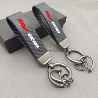 Zinc Alloy Keyrings Leather Carbon Fiber Car Motorcycle Rings Keychain car Accessories for SUZUKI SV650 SV 650 S 2012 2013 2014