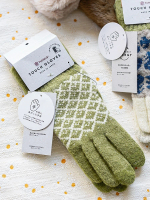 [日本製] BISQUE Tehtävä+系列可操控屏幕手套(幾何菱形/綠)