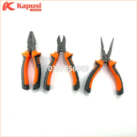 Còn hàng Bộ 3 kìm Điện - Cắt Nhọn cao cấp thép CR-V Kapusi JAPAN 6 inch (150mm)