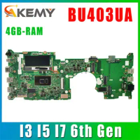 BU403UA Notebook Mainboard For ASUS ASUSPRO B8430UA P5430UA BU403U PU403UA Laptop Motherboard 4GB-RAM I7 I5 I3 6th Gen