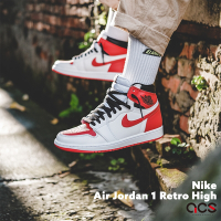 Nike 休閒鞋 Air Jordan 1 Retro High OG 白紅黑 男鞋 Heritage AJ1 555088-161