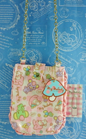 【震撼精品百貨】My Melody 美樂蒂 多層手機袋 粉格 震撼日式精品百貨