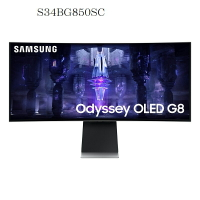 【最高折200+跨店點數22%回饋】SAMSUNG 三星 34型 Odyssey OLED G8 曲面智慧聯網電競螢幕/S34BG850SC