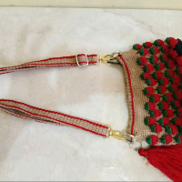 Tas rajut strawberry, tas dompet, tas hp, tas selempang