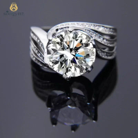 Luxury 5ct 3ct Red Ruby Princess Ring Rose Three Generations Love Story Pigeon Egg Shape Diamond Rin