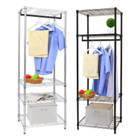 【品樂生活】45X60X150CM 四層吊衣架組/電鍍/烤漆/置物架/衣櫥/衣架/兒童衣架/兒童衣櫥