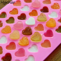Summer Silicone Heart-shaped Ice Cubes Maker DIY Creative Chocolate Baking Mould Ins Juice Drink Tools Household Tray