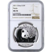 2011 China 1oz Ag.999 Panda Silver Coin/Bullion NGC MS70 10 Yuan