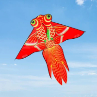 free shipping goldfish kite flying toys new swallow kite string line for children kites fish kites Chinese traditional kites koi