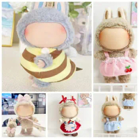 Handmade Doll Skirt Mini Labubu Time To Chill Filled Cos Gift Labubu Skirt for Macaron Mini Clothes Summer