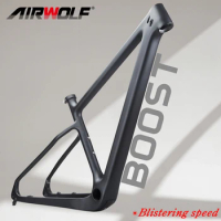 2023 AIRWOLF Carbon Frame MTB 29 Mountain Bike Hardtail Frames 148*12mm Thru Axle BOOST 29er*2.45 Inch MTB Bicycle Frame