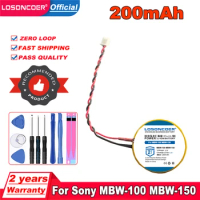 LOSONCOER MBW-100 MBW-150 200mAh Battery For Sony MBW-100 MBW-150 Bluetooth Watch PD2430 Batteries