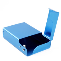Aluminum Side-opening Cigarette Case, 20 Capacity, Cigarette Holder Hard Box, Protective Case, Gold, Red, Silver, Blue, Black