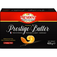 《AJ歐美食鋪》法國 總統牌 頂級 無鹽奶油 方塊 (黑色包裝) 400克