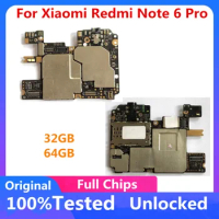 Unlocked Original Logic Board For Xiaomi Redmi Note 6 Pro Motherboard Note6Pro 32GB 64GB Mainboard With Fully Tested