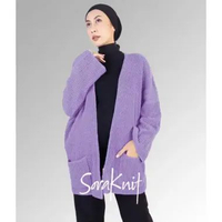 Soraknit Outwear Cardigan Rajut Premium Tebal Knitwear Oversize Big Size Lilac Import