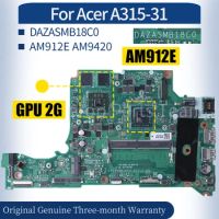 DAZASMB18C0 For ACER A315-31 Laptop Mainboard NBGNV1100R NBGNV1100G AM912E AM9420 GPU 2G Notebook Motherboard
