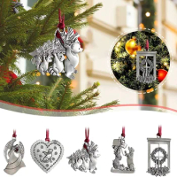 2021 Solid Pewter Christmas Tree Ornament Christmas Decoration Xmas Hanging Ornament For Home Restaurant Decoration Navidad
