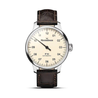 【MeisterSinger 明斯特單指針】AM903 經典☆03-象牙色自動機械手錶(機械錶 自動上鍊 單指針)