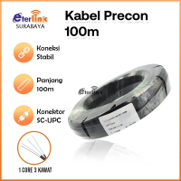 BARU!!! Kabel Drop Core Fiber Optik/Kabel Precon FO 100M/50M Meter 1Core 3 Seling fiber optik fiber 