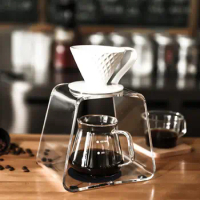 Pour over Coffee Dripper Stand Stable Tool Portable Non Slip Base Acrylic Reusable Gadget Clear Rack for office kitchen Home Bar